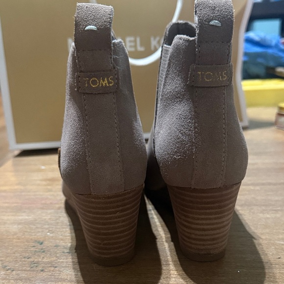 Toms Brown Wedge Ankle Boots - Picture 3 of 7